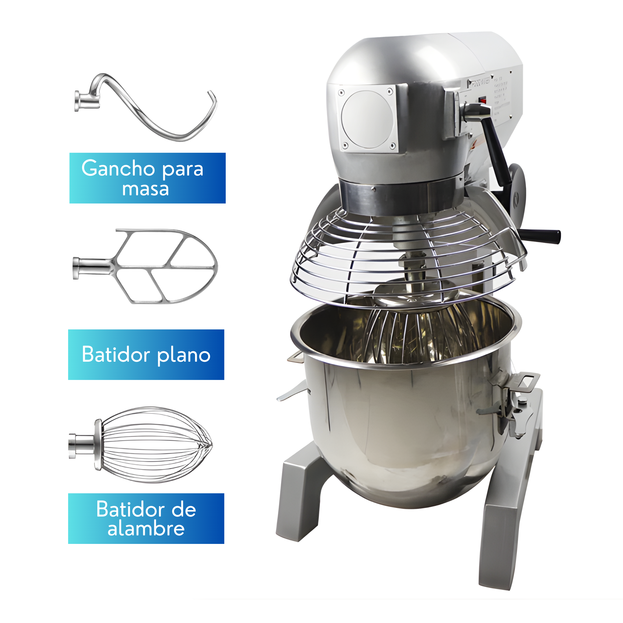 Batidora Industrial con Protector 10L | 15L | 20L | 30L