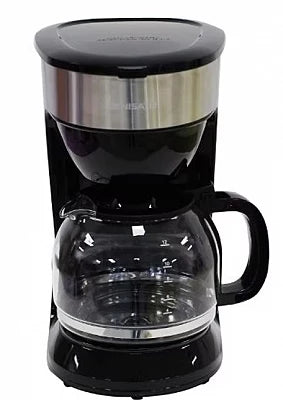 Cafetera Nisato Negra de 12 Tazas con Filtro Permanente – 900W