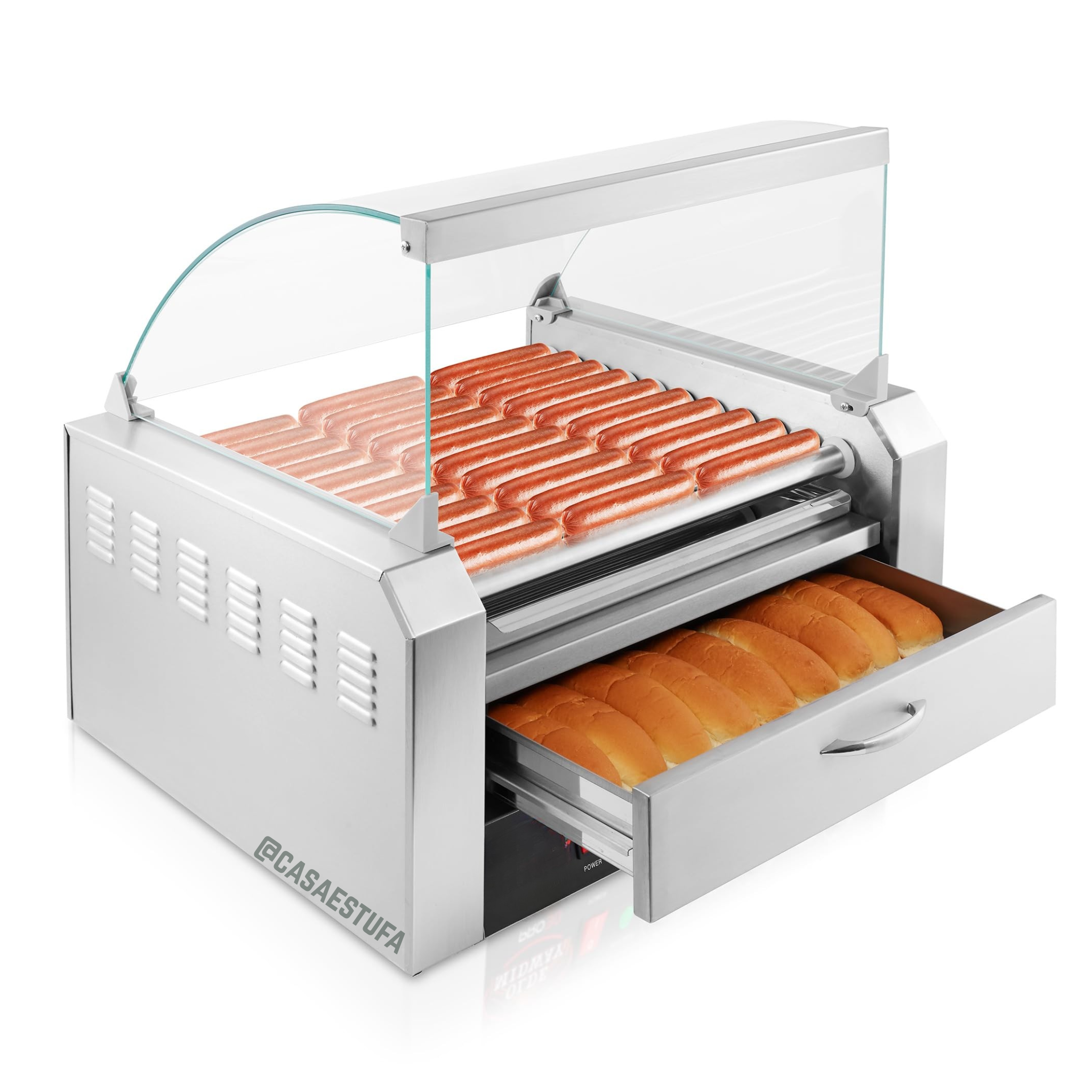 Máquina de Hotdog con Calentador de Pan
