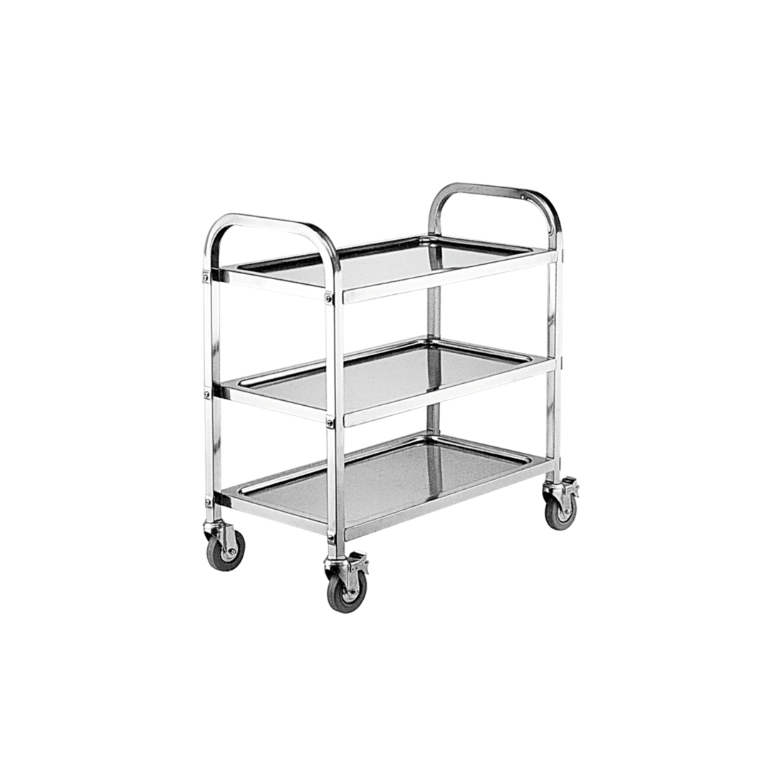 Carrito de 3 niveles de acero inoxidable