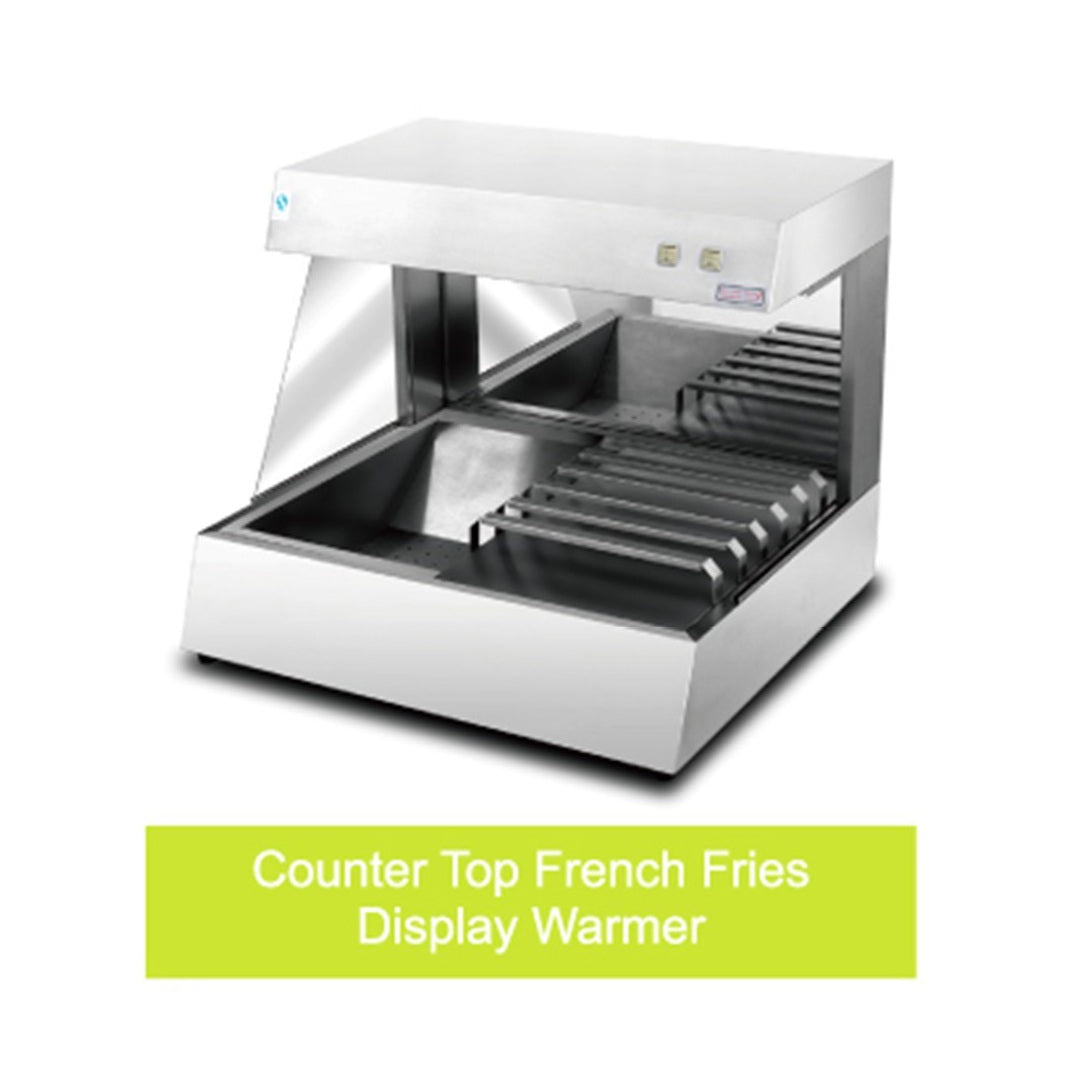 Calentador De Papas Fritas con Rack Infrarojo y Lampara Grande