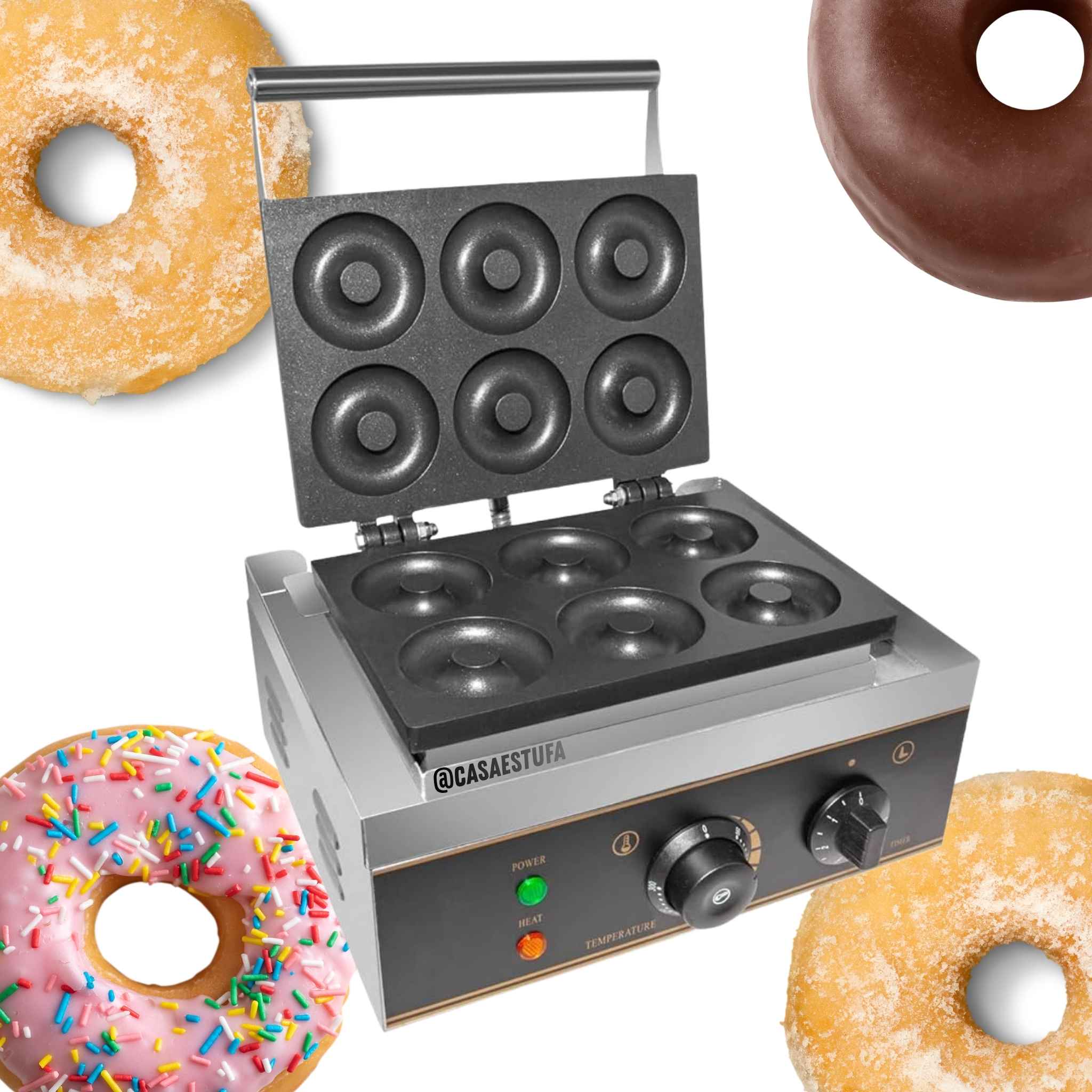 Máquina Eléctrica para Donas Amina 110 V – 6 y 12 Unidades