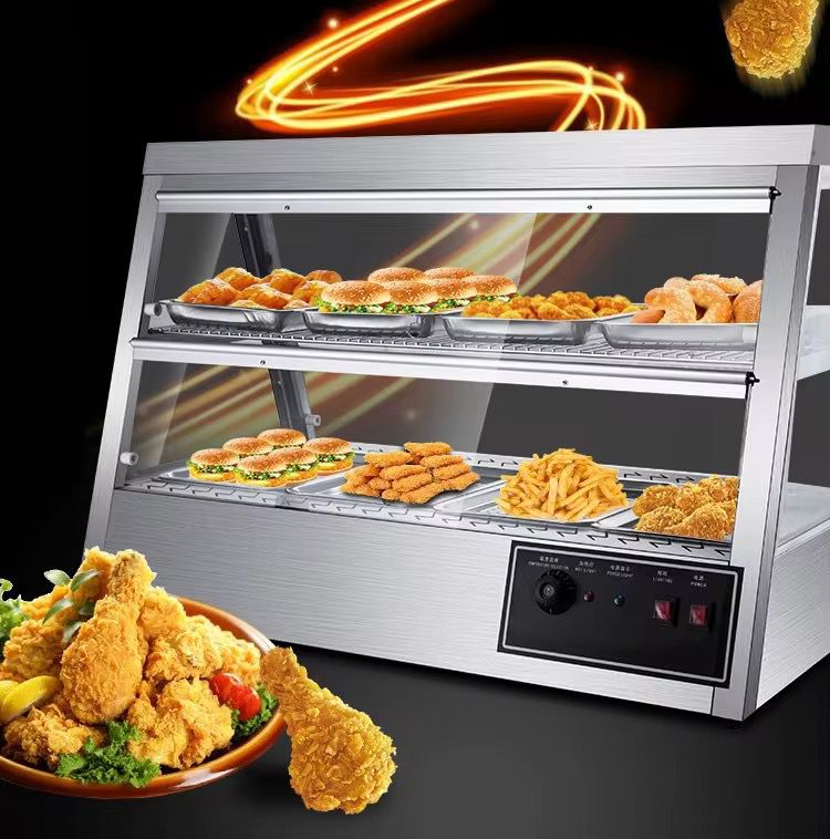 Vitrina caliente 120cm 2x4 bandeja 110v