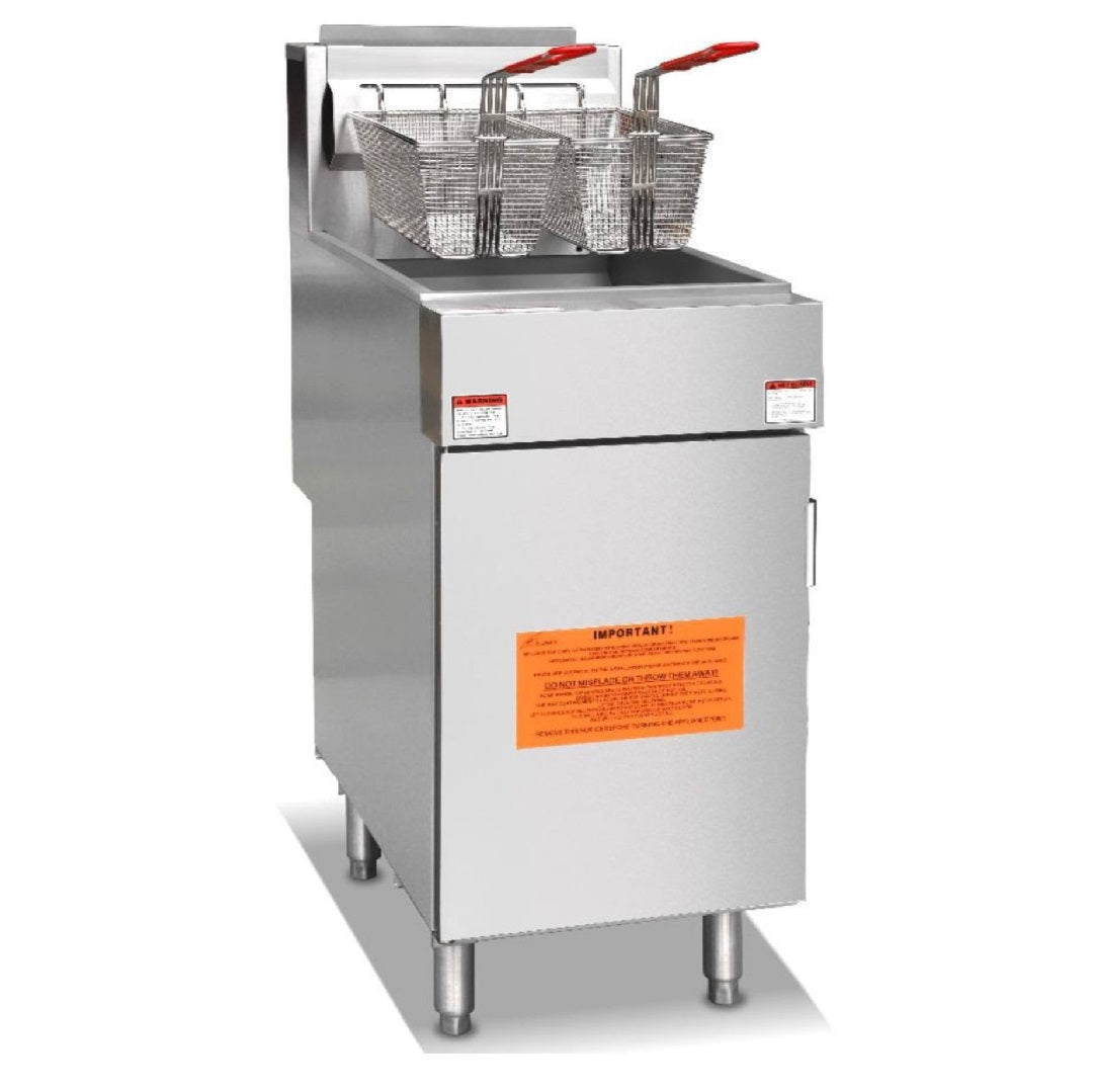Freidora industrial doble canasta 40lb