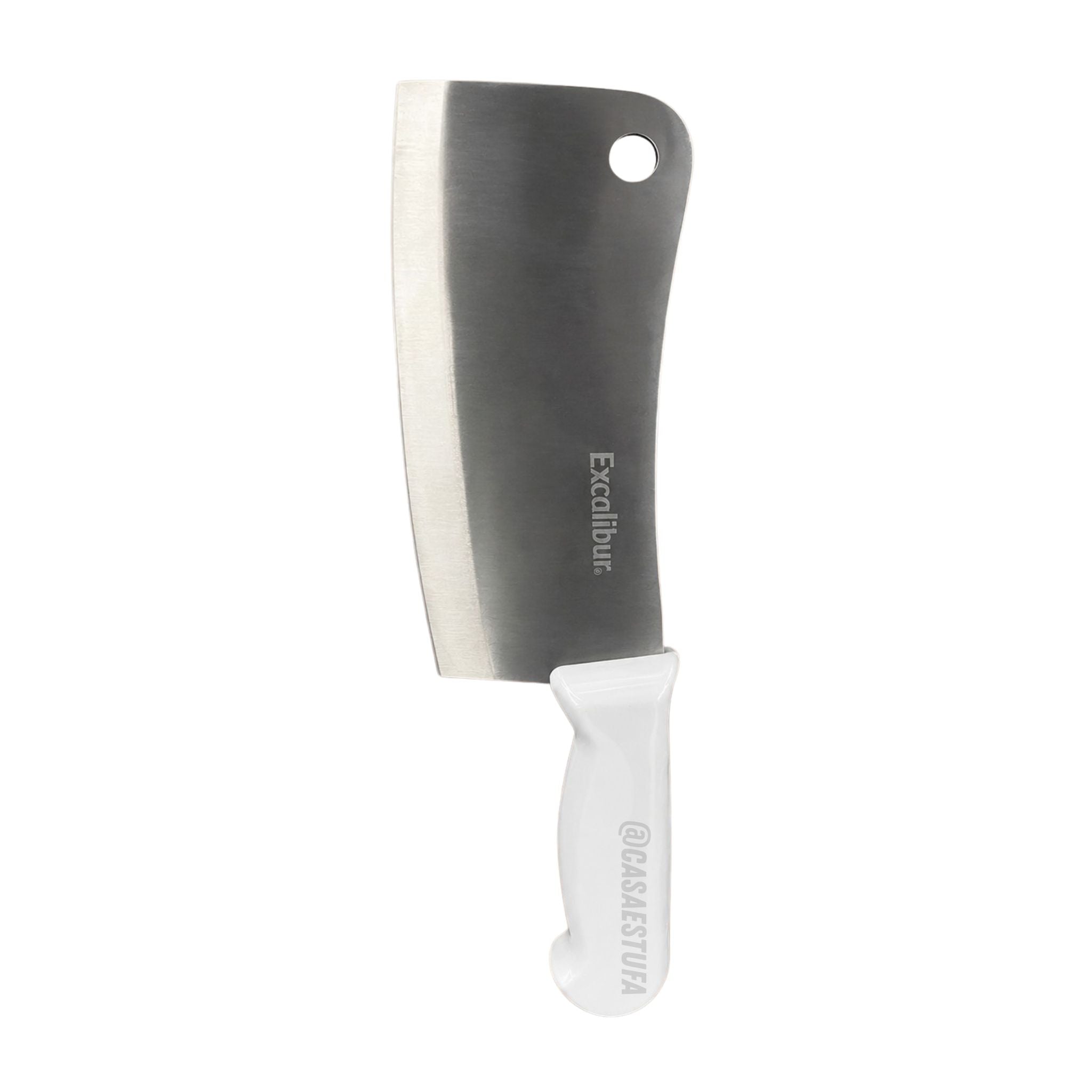 Hacha Acero Inoxidable Mango Blanco 6in