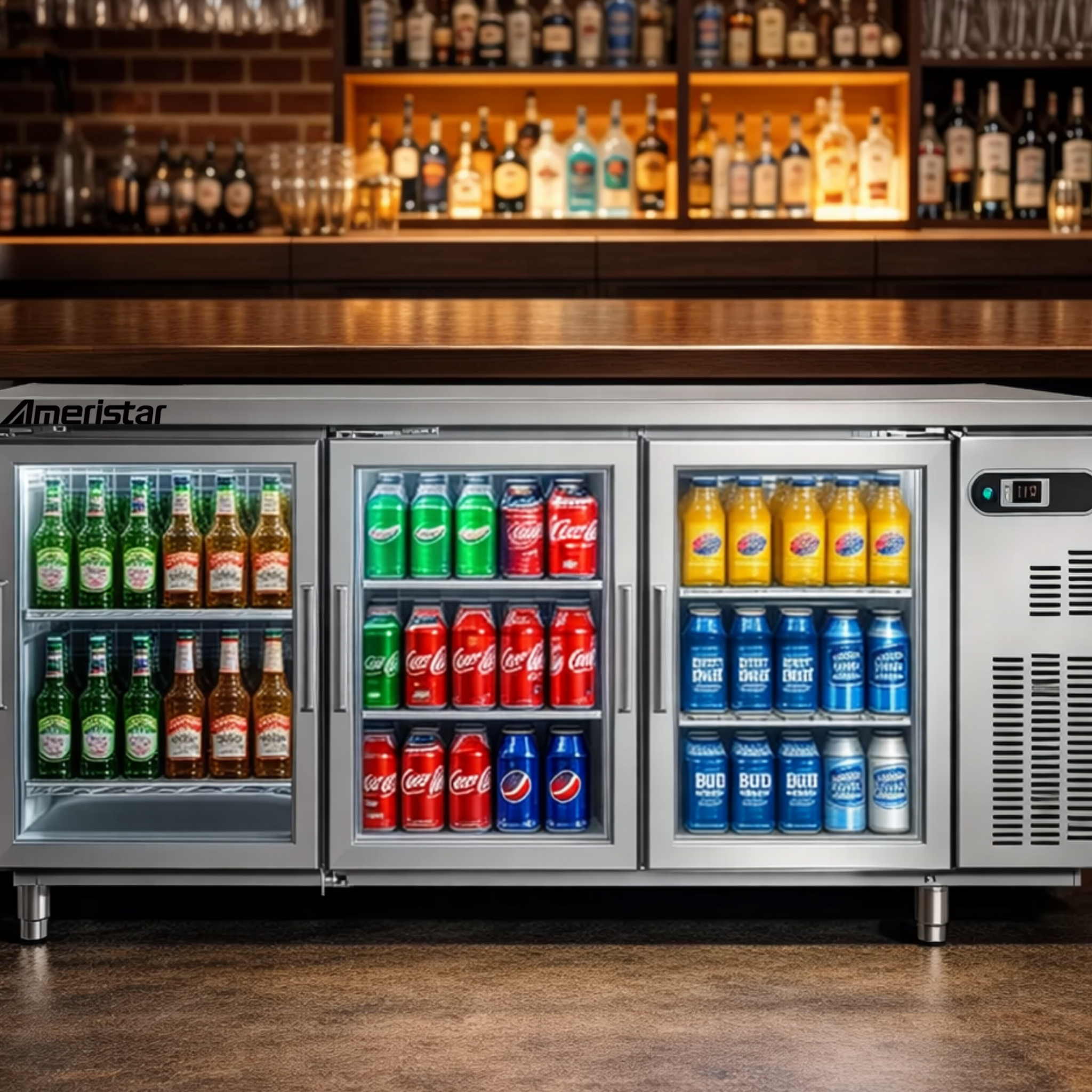 Mesa Refrigerada Vitrina Bar 3 Puertas AWR18G3 110V