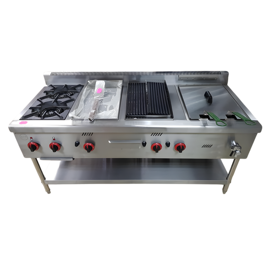 Equipo 4 en 1 - Estufa/ Plancha/ Parrilla/ Freidora