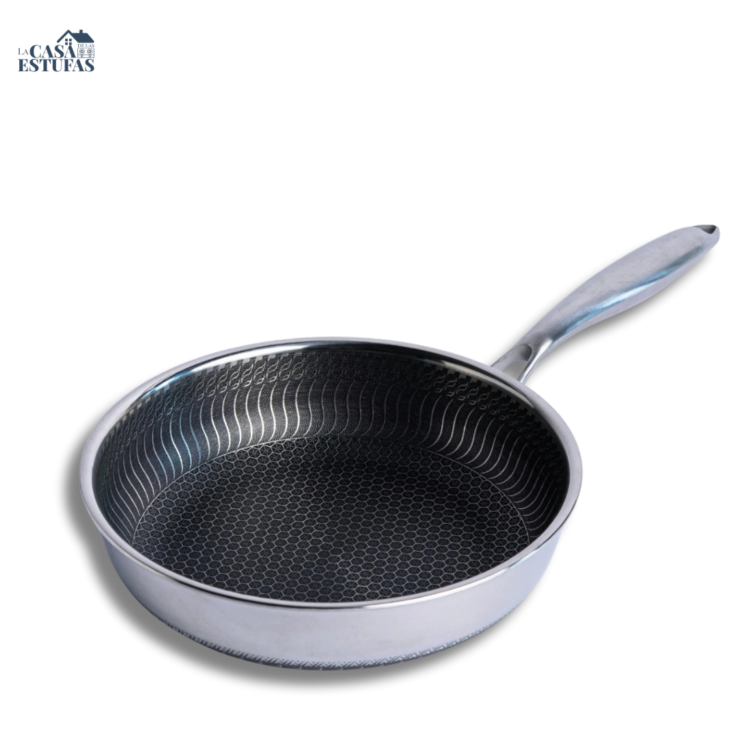 Sarten Antiadherente HONEYCOMB Acero Inoxidable con Mango