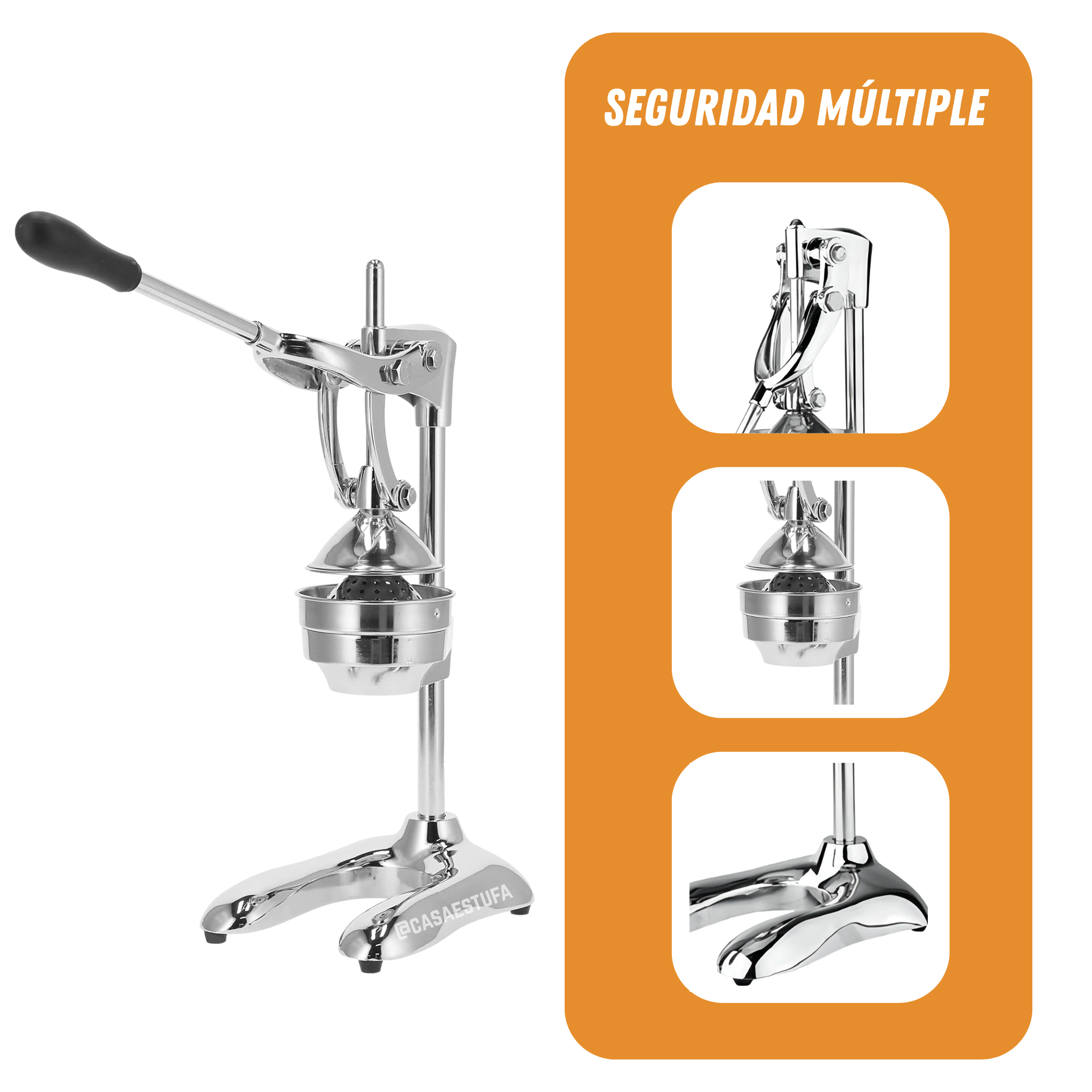 Exprimidor de Naranja Acero Inoxidable