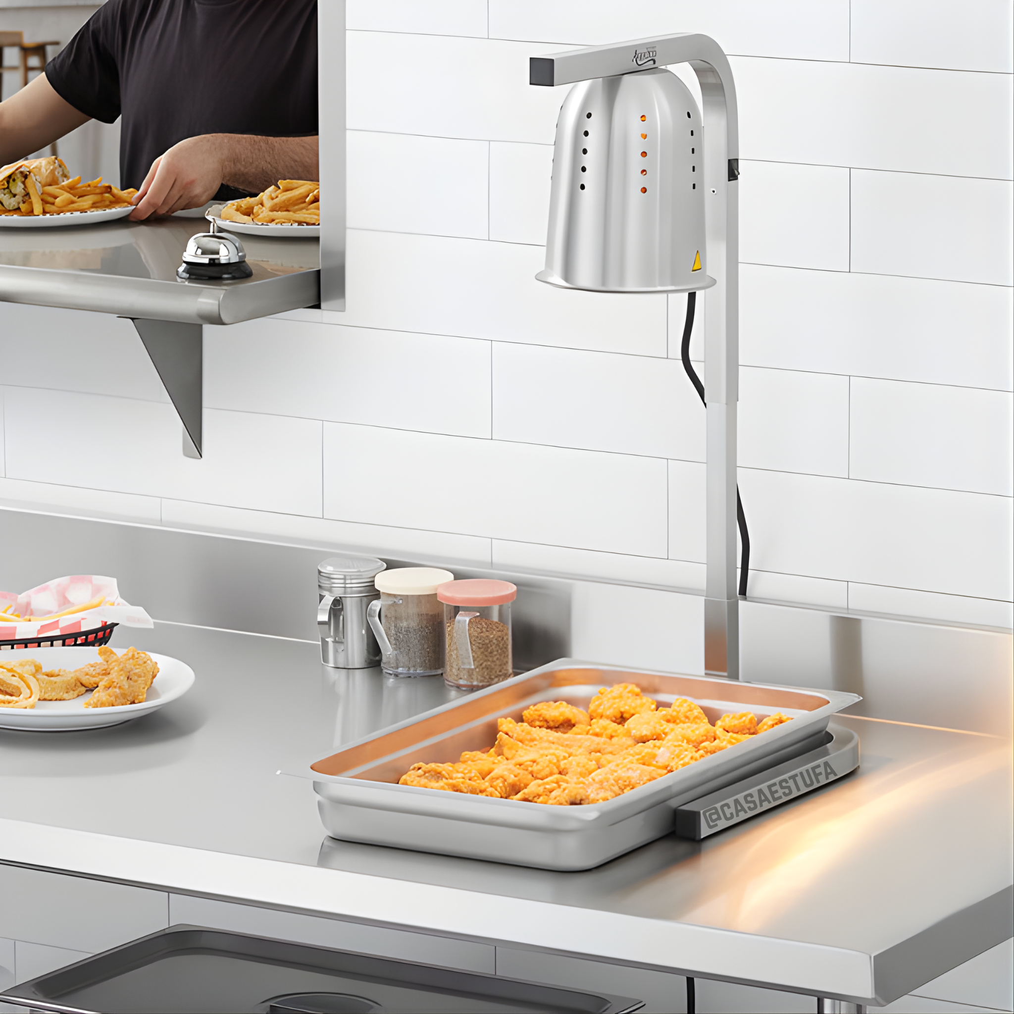 Lampara de Calor para Alimento de Mesa 1 Cabezal Base Tipo U A651101