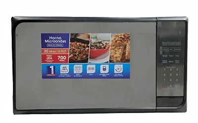 Microondas Nisato Digital de 20 Litros – Blanco y Negro