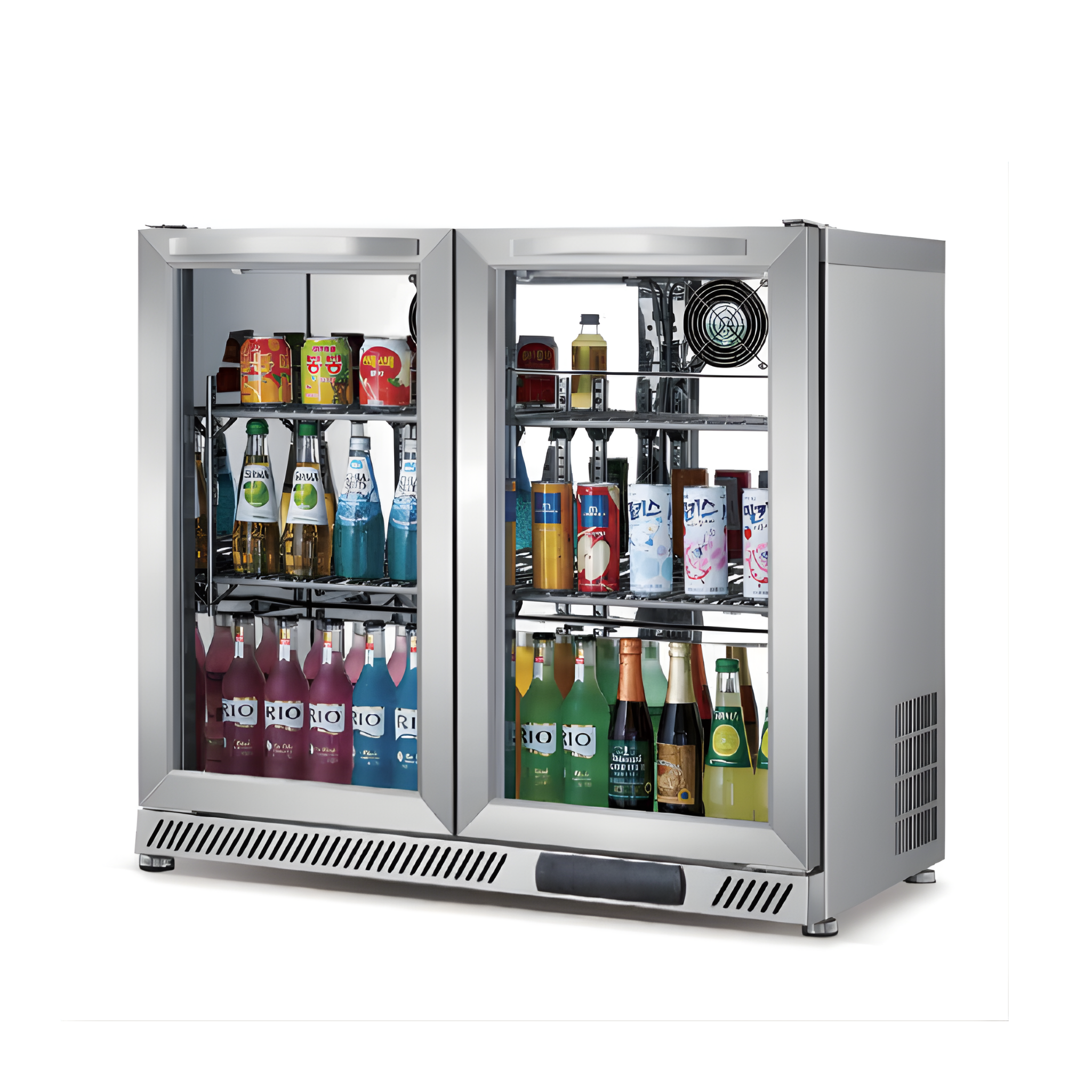 Nevera Vitrina para Bar Acero Inoxidable