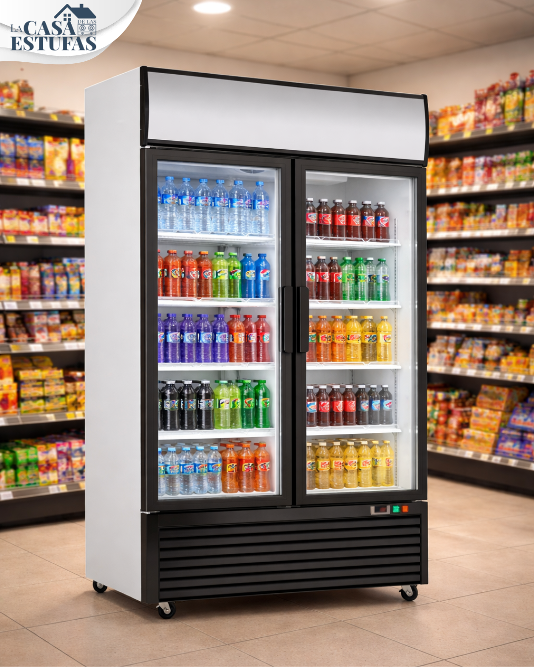 Nevera Exhibidora 2 Puertas Vidrio Ventilada UC1220 110V AMERISTAR