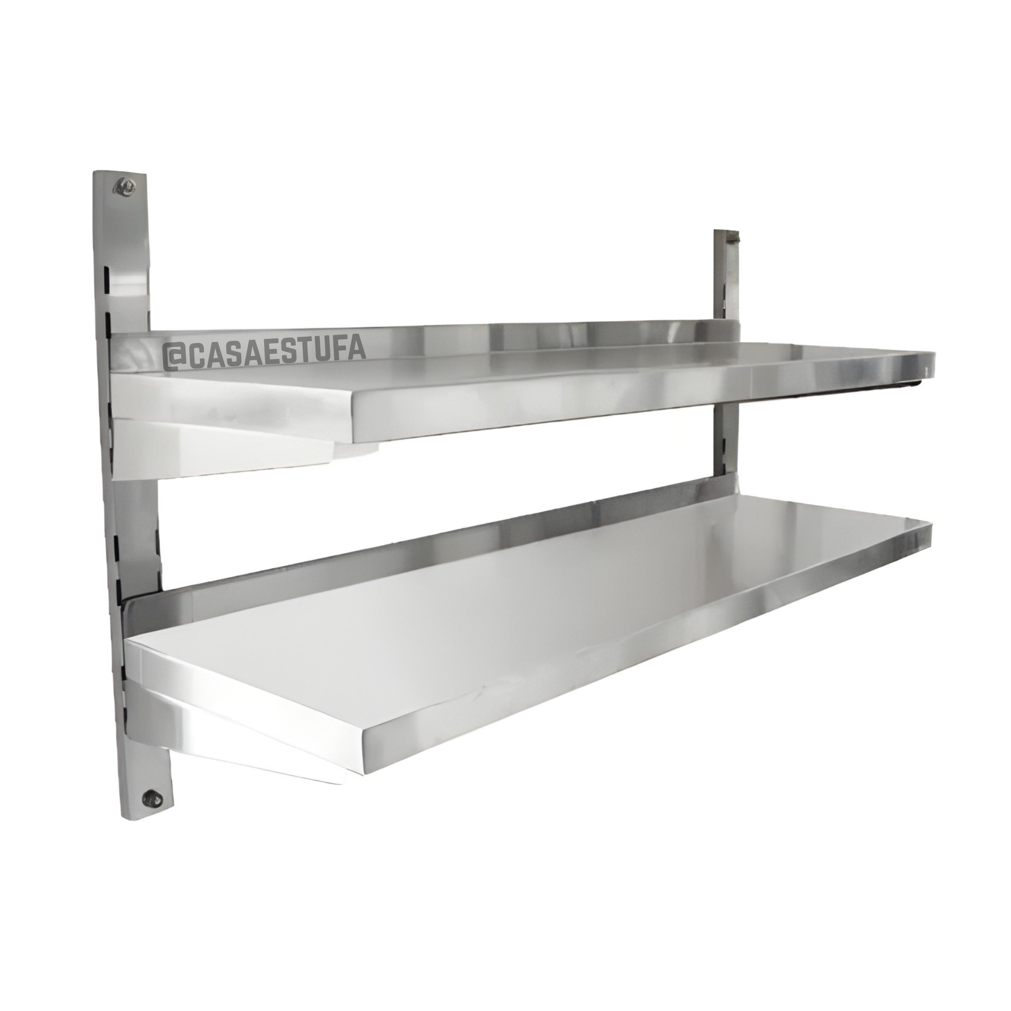 Repisa de Pared Doble Nivel Acero Inoxidable