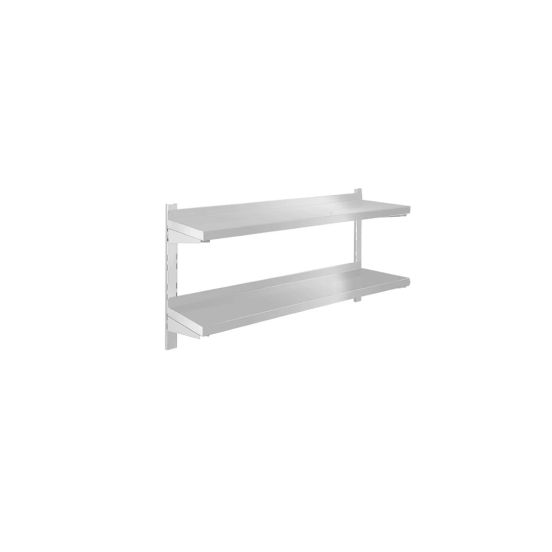 Repisa de Pared de 2 Niveles en Acero Inoxidable