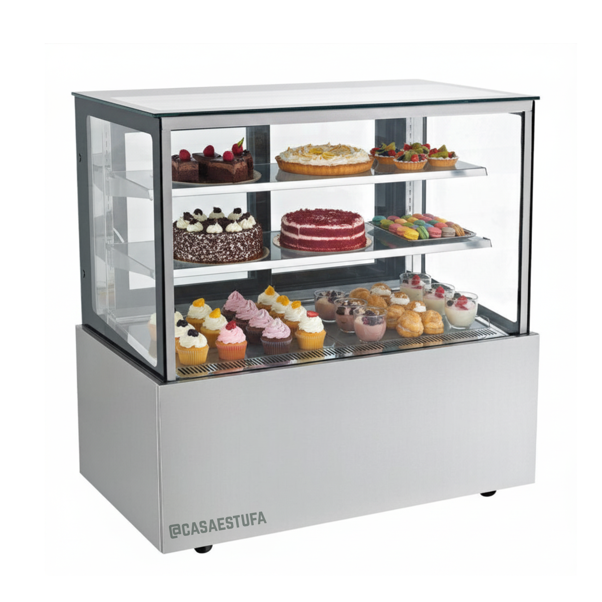 Vitrina Refrigerada Recta Repostería 110V/60Hz