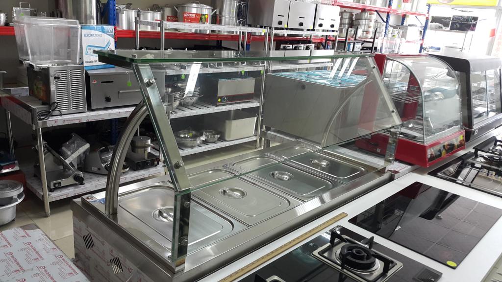 Baño María a Gas con Estructura en Acero Inoxidable y Vidrio diseño de lujo