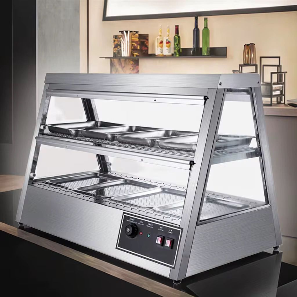 Vitrina caliente 120cm 2x4 bandeja 110v