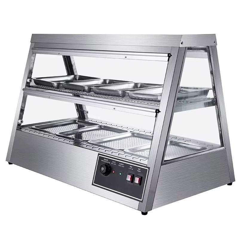 Vitrina caliente 120cm 2x4 bandeja 110v
