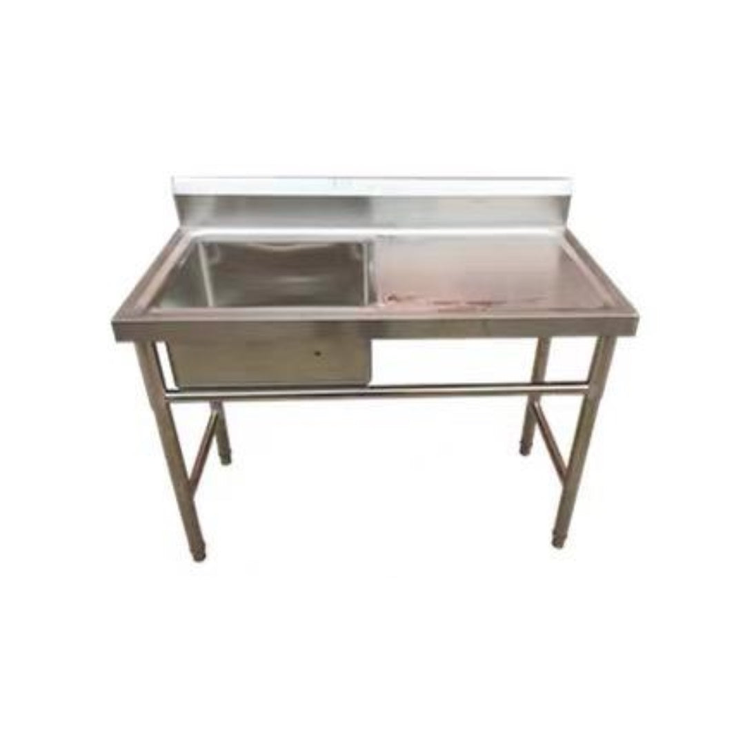 Fregador Industrial de 1 Tina con Mesa / Escurridor