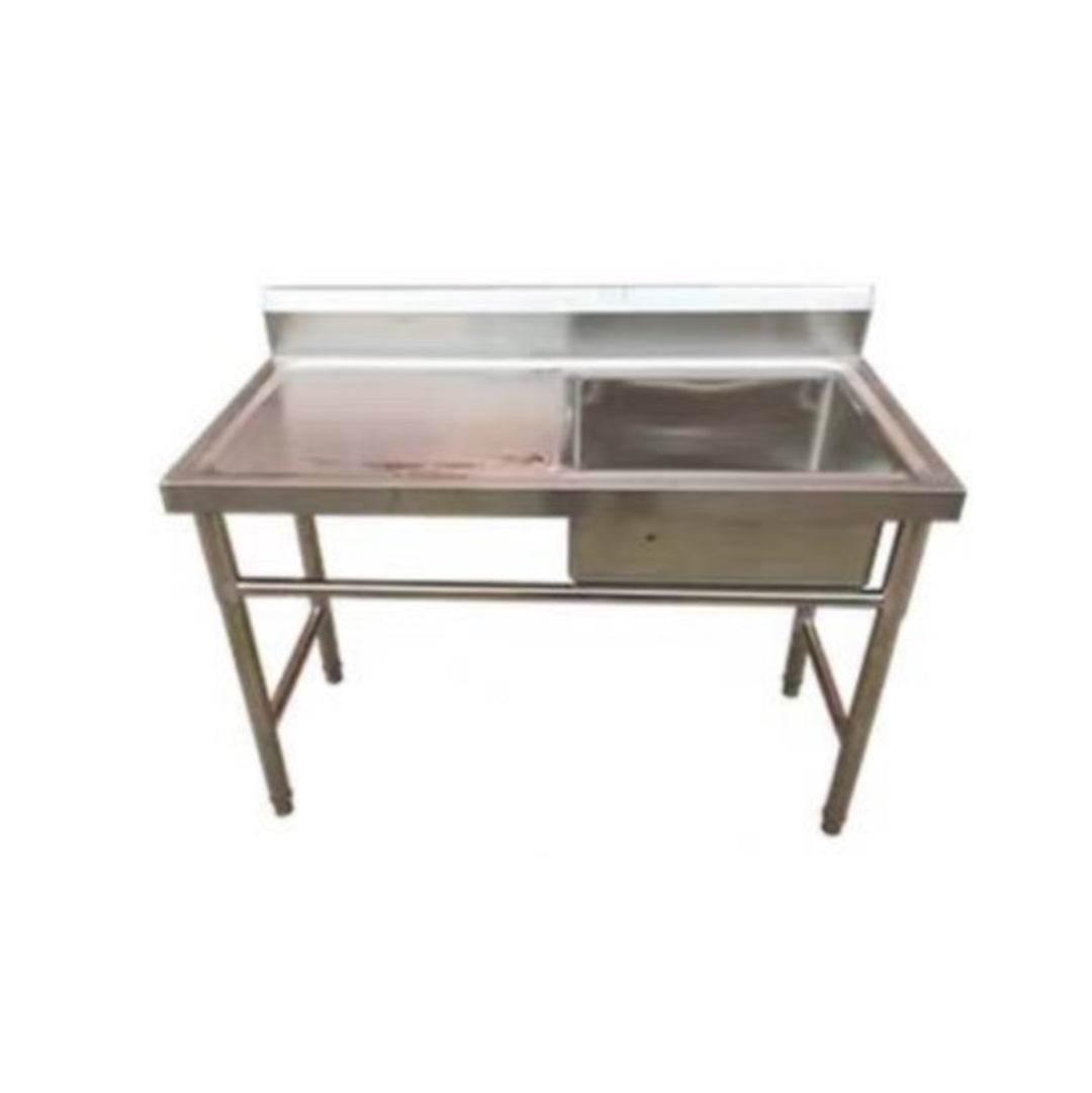 Fregador Industrial de 1 Tina con Mesa / Escurridor