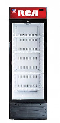 Vitrina refrigeradora comercial RCA de 14 pies con una puerta de vidrio, modelo RCSC14