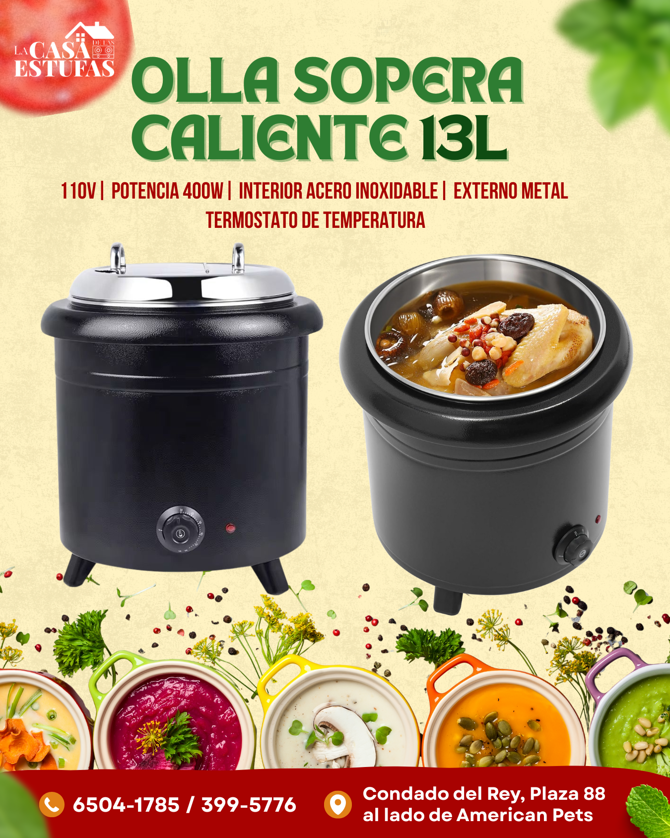 Olla Sopera Caliente 110V